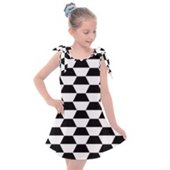 Hexagons Pattern Tessellation Kids  Tie Up Tunic Dress by Mariart