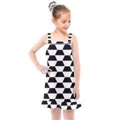 Hexagons Pattern Tessellation Kids  Overall Dress