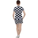 Hexagons Pattern Tessellation Women s Tee and Shorts Set View2