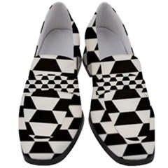 Hexagons Pattern Tessellation Women s Chunky Heel Loafers by Mariart