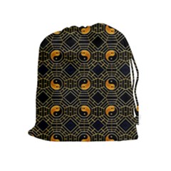 Yin Yang Drawstring Pouch (xl) by ArtworkByPatrick