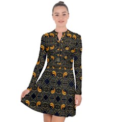 Yin Yang Long Sleeve Panel Dress by ArtworkByPatrick