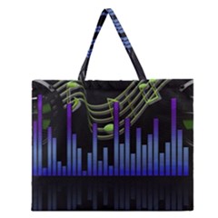 Speakers Music Sound Zipper Large Tote Bag by HermanTelo