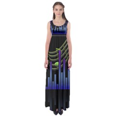 Speakers Music Sound Empire Waist Maxi Dress