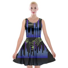 Speakers Music Sound Velvet Skater Dress