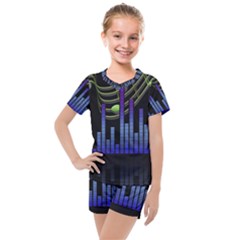 Speakers Music Sound Kids  Mesh Tee And Shorts Set