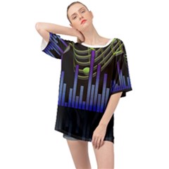 Speakers Music Sound Oversized Chiffon Top