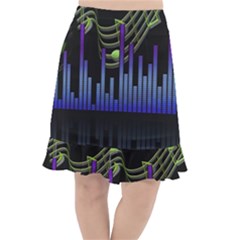 Speakers Music Sound Fishtail Chiffon Skirt