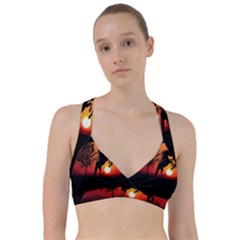 Sunset Horses Shadow Sweetheart Sports Bra by Bajindul