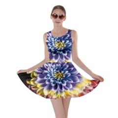 Rainbow Chrysanthemum Skater Dress by bloomingvinedesign