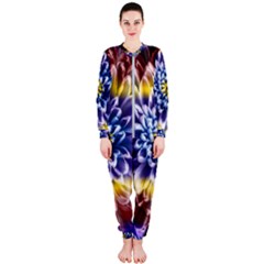 Rainbow Chrysanthemum Onepiece Jumpsuit (ladies)  by bloomingvinedesign