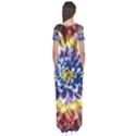 Rainbow Chrysanthemum Short Sleeve Maxi Dress View2