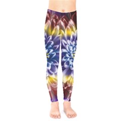 Rainbow Chrysanthemum Kids  Legging by bloomingvinedesign