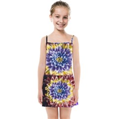 Rainbow Chrysanthemum Kids  Summer Sun Dress by bloomingvinedesign