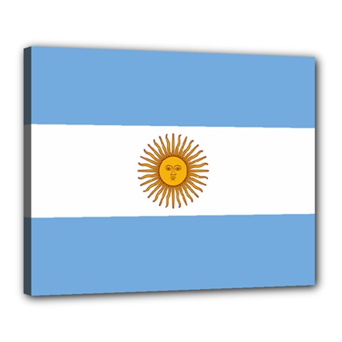 Argentina Flag Canvas 20  X 16  (stretched) by FlagGallery