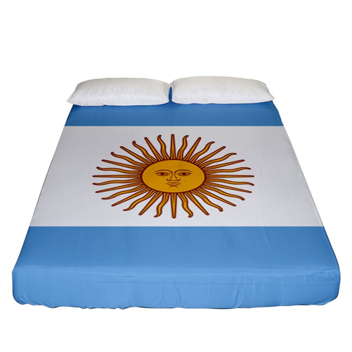 Argentina Flag Fitted Sheet (King Size)