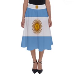 Argentina Flag Perfect Length Midi Skirt by FlagGallery