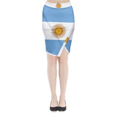 Argentina Flag Midi Wrap Pencil Skirt by FlagGallery