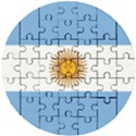 Argentina Flag Wooden Puzzle Round View1