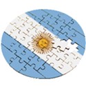 Argentina Flag Wooden Puzzle Round View2