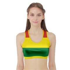 Bolivia Flag Sports Bra With Border by FlagGallery