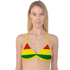 Bolivia Flag Reversible Tri Bikini Top by FlagGallery