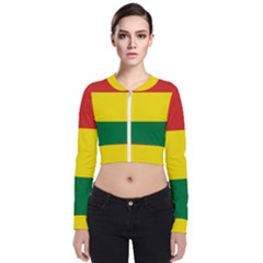 Bolivia Flag Long Sleeve Zip Up Bomber Jacket by FlagGallery