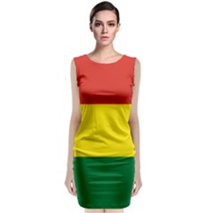 Bolivia Flag Sleeveless Velvet Midi Dress by FlagGallery