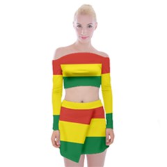 Bolivia Flag Off Shoulder Top With Mini Skirt Set by FlagGallery