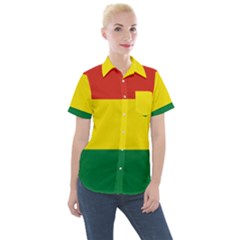 Bolivia Flag Women s Short Sleeve Pocket Shirt