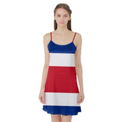 Costa Rica Flag Satin Night Slip by FlagGallery