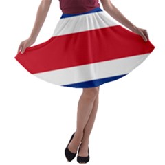 Costa Rica Flag A-line Skater Skirt by FlagGallery