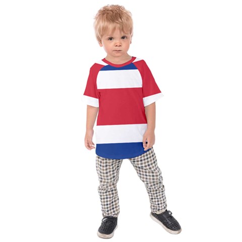 Costa Rica Flag Kids  Raglan Tee by FlagGallery