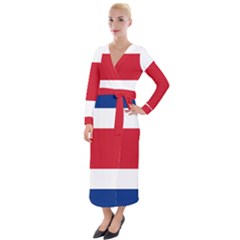 Costa Rica Flag Velvet Maxi Wrap Dress by FlagGallery