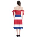 Costa Rica Flag Shoulder Tie Bardot Midi Dress View2