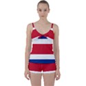 Costa Rica Flag Tie Front Two Piece Tankini View1