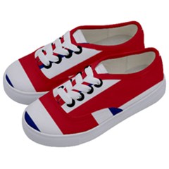 Costa Rica Flag Kids  Classic Low Top Sneakers by FlagGallery