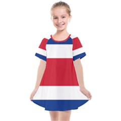 Costa Rica Flag Kids  Smock Dress by FlagGallery