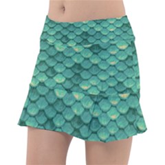 Sea Green Mermaid Scales Tennis Skirt by VeataAtticus