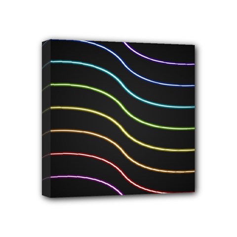 Wallpaper Background Colors Neon Mini Canvas 4  X 4  (stretched) by Pakrebo