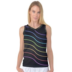 Wallpaper Background Colors Neon Women s Basketball Tank Top by Pakrebo