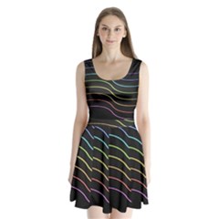 Wallpaper Background Colors Neon Split Back Mini Dress 