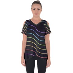 Wallpaper Background Colors Neon Cut Out Side Drop Tee by Pakrebo