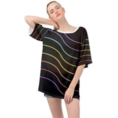 Wallpaper Background Colors Neon Oversized Chiffon Top