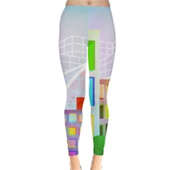 City Modern Business Skyscrapers Leggings  by Pakrebo