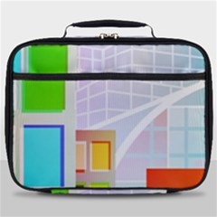 City Modern Business Skyscrapers Full Print Lunch Bag by Pakrebo