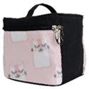 Pattern Pink Cute Sweet Fur Cats Make Up Travel Bag (Small) View2