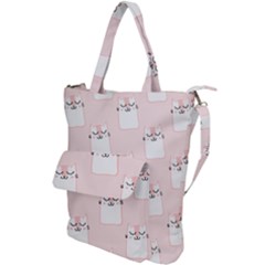 Pattern Pink Cute Sweet Fur Cats Shoulder Tote Bag by Pakrebo