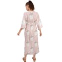 Pattern Pink Cute Sweet Fur Cats Grecian Style  Maxi Dress View2