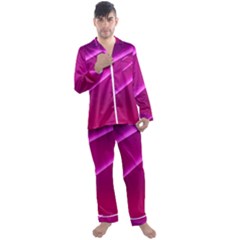 Pattern Purple Design Men s Satin Pajamas Long Pants Set